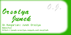 orsolya junek business card